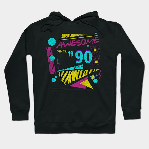 Awesome Since 1990-90’s Birthday Celebration, 41st Birthday Hoodie by ysmnlettering